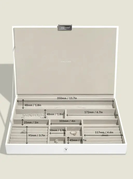 Stackers XL Jewelry Box Set of 3 White