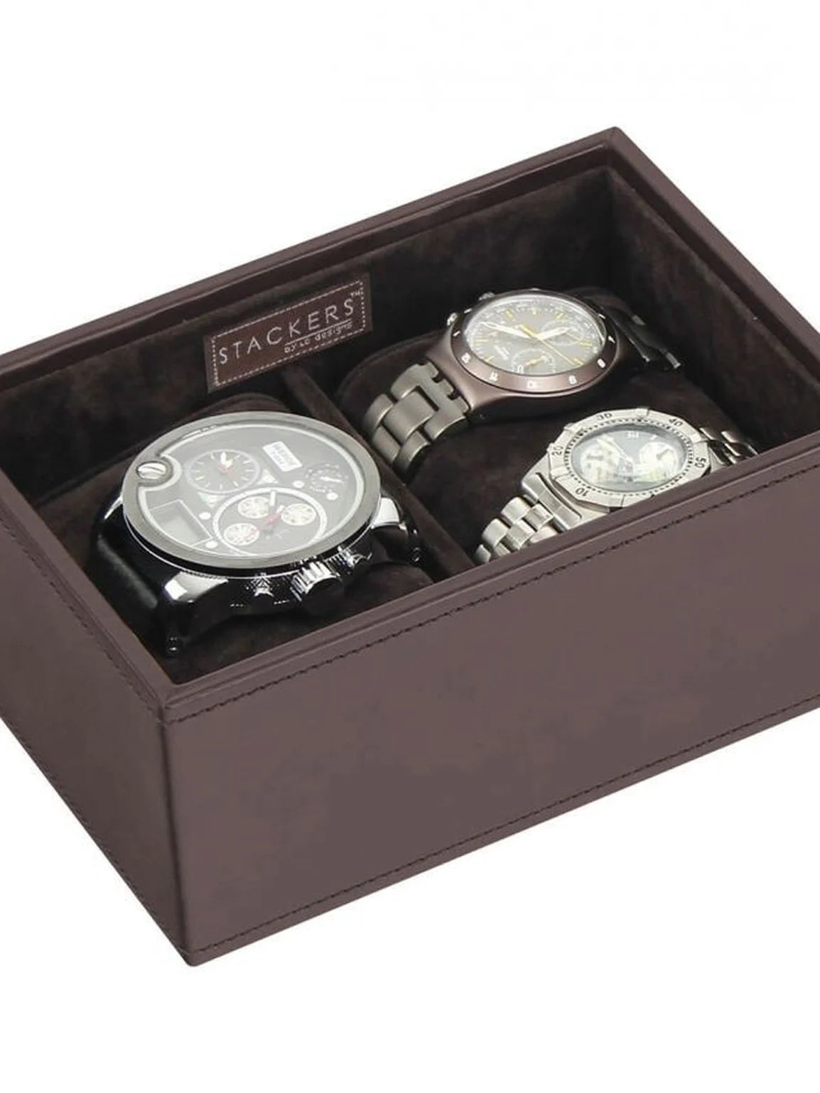 Stackers Mini Jewelry Box Set of 2 Brown Velvet