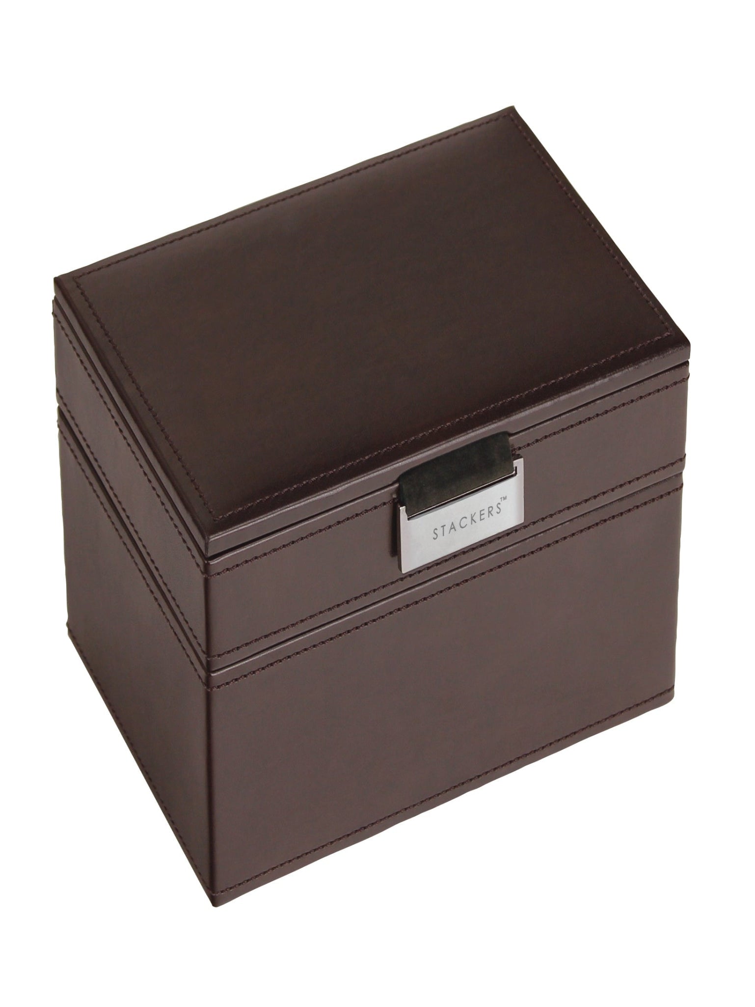 Stackers Mini Juwelendoos Set van 2 Bruin Fluweel