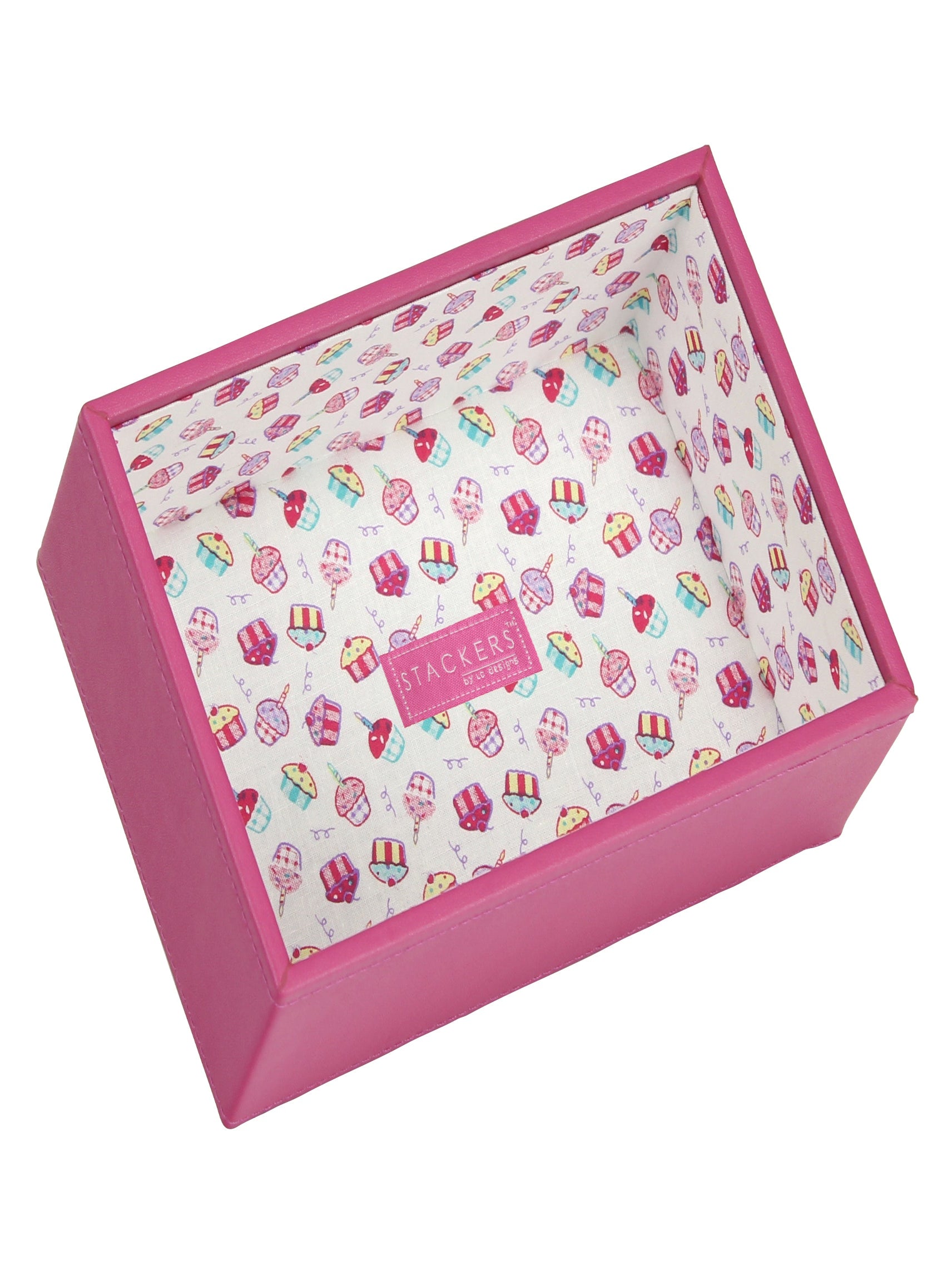 Stackers Mini Horloge & Accessoirelaag Roze Cupcake