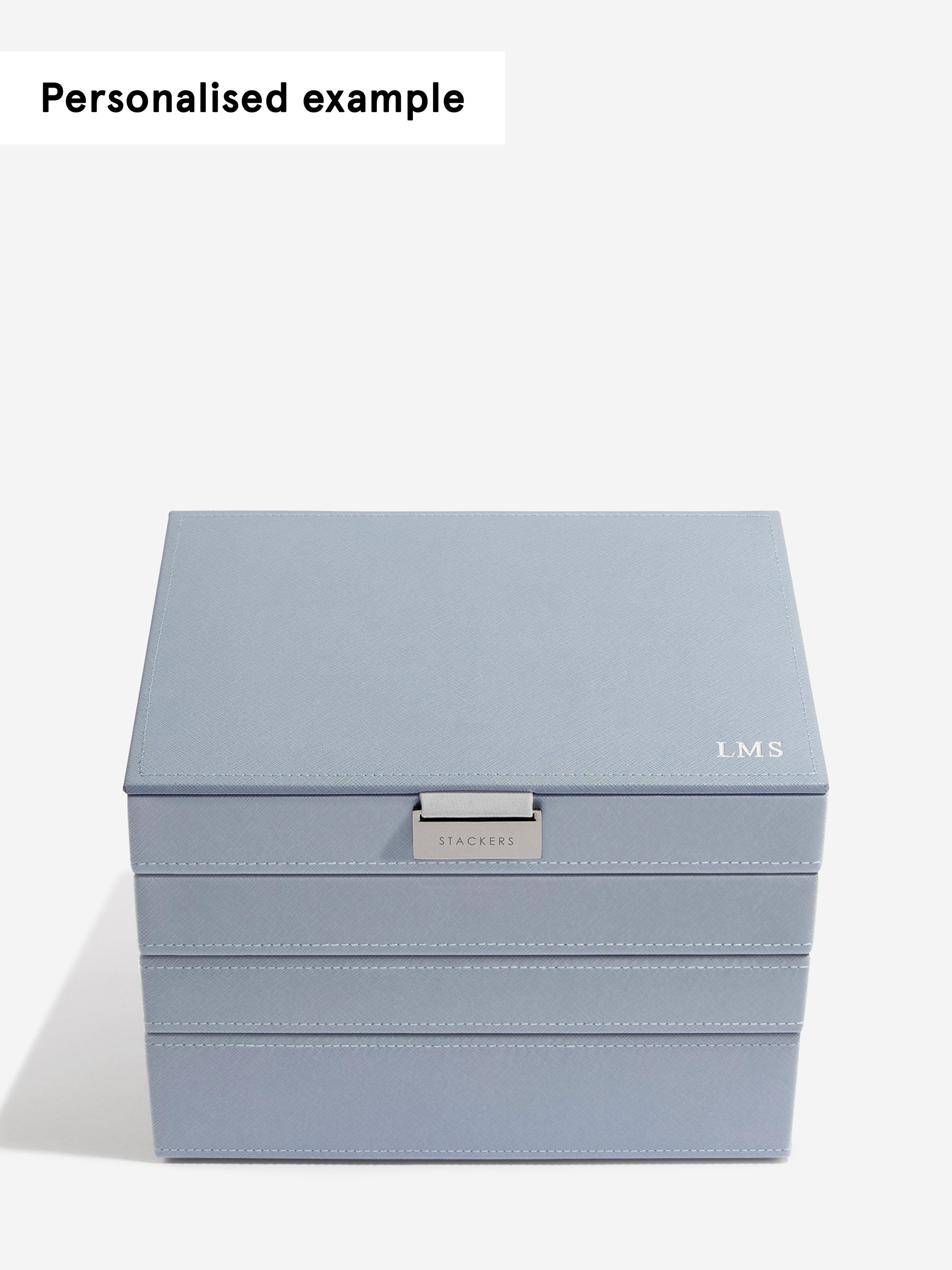 Stackers Klassieke Juwelendoos Set van 4 Blauw