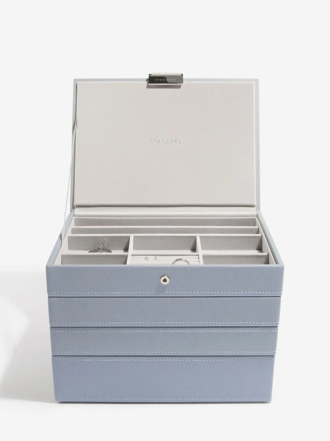 Stackers Classic Jewellery Box Set of 4 Blue