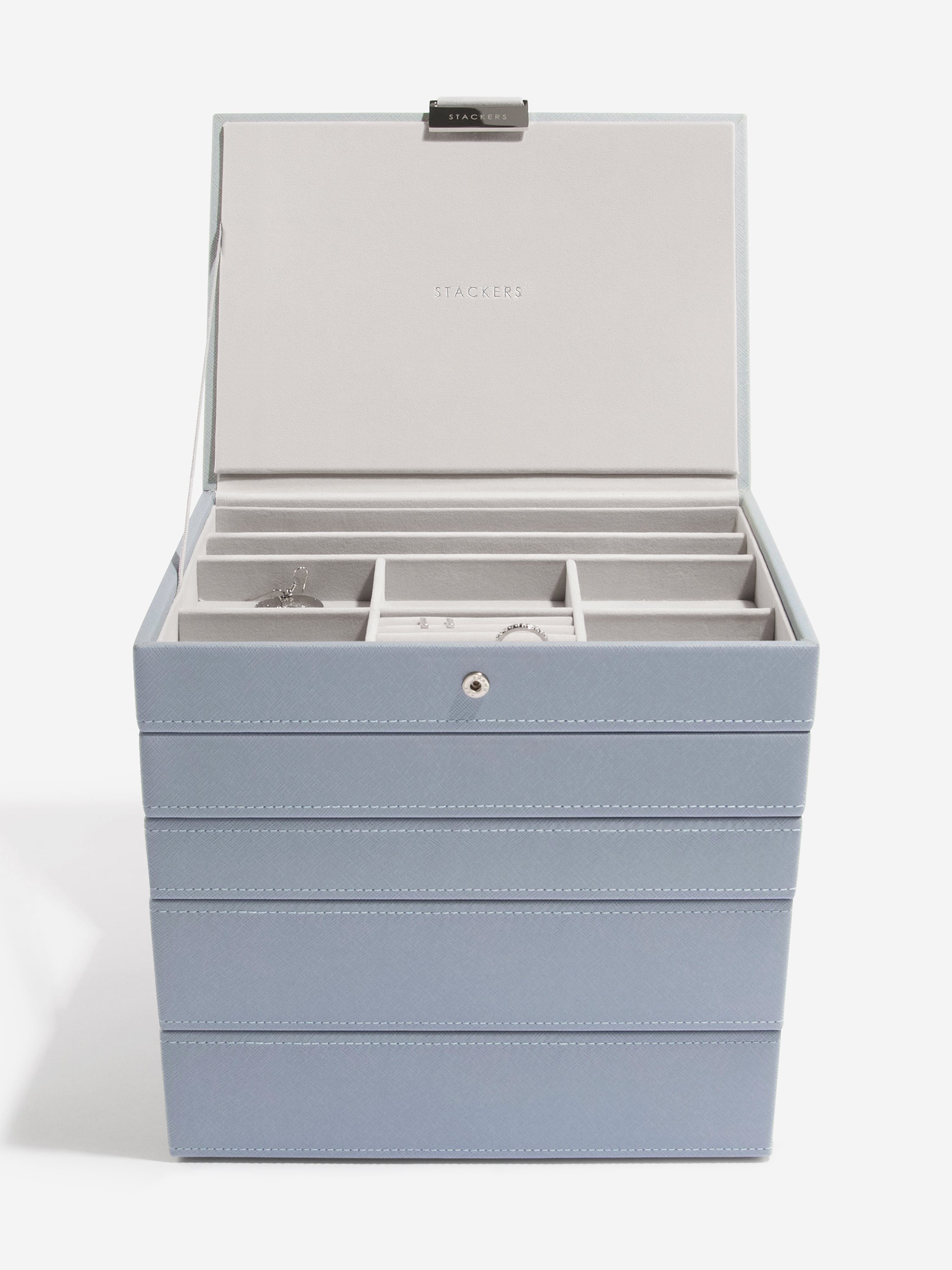 Stackers Klassieke Juwelendoos Set van 5 Blauw