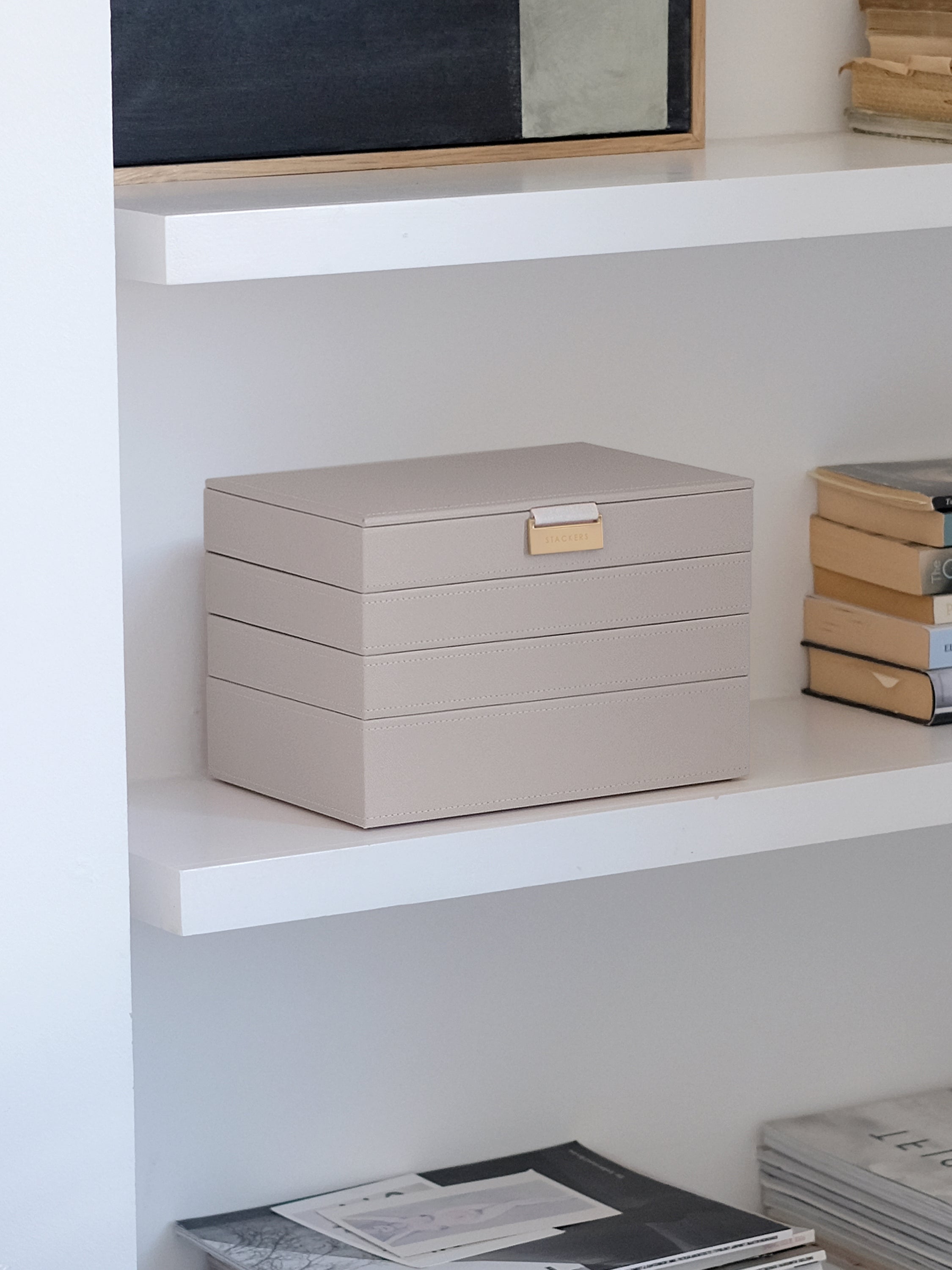 Stackers Klassieke Juwelendoos Set van 4 Taupe