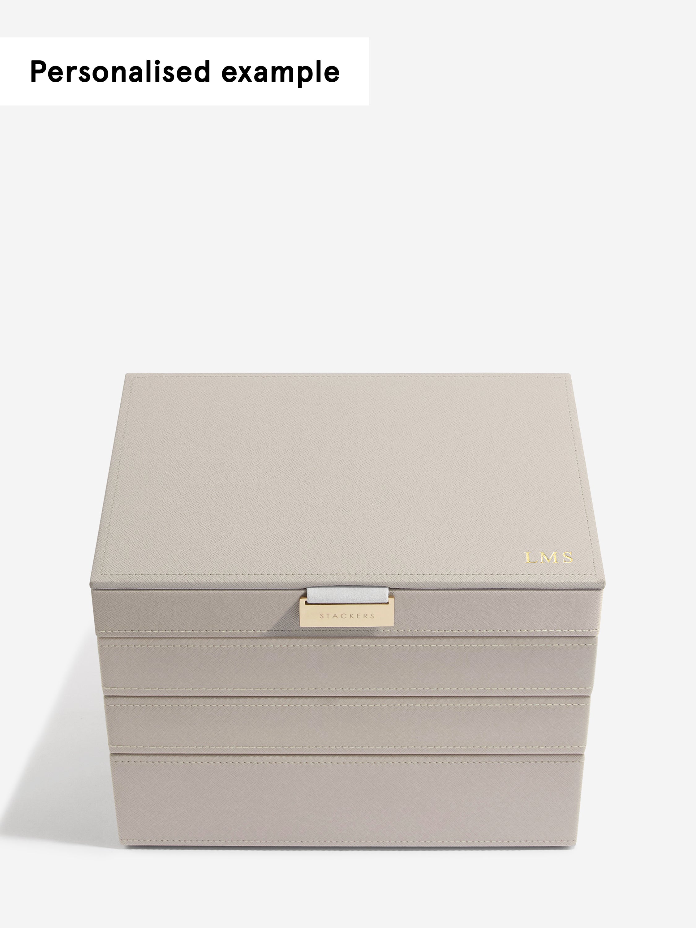 Stackers Klassieke Juwelendoos Set van 4 Taupe