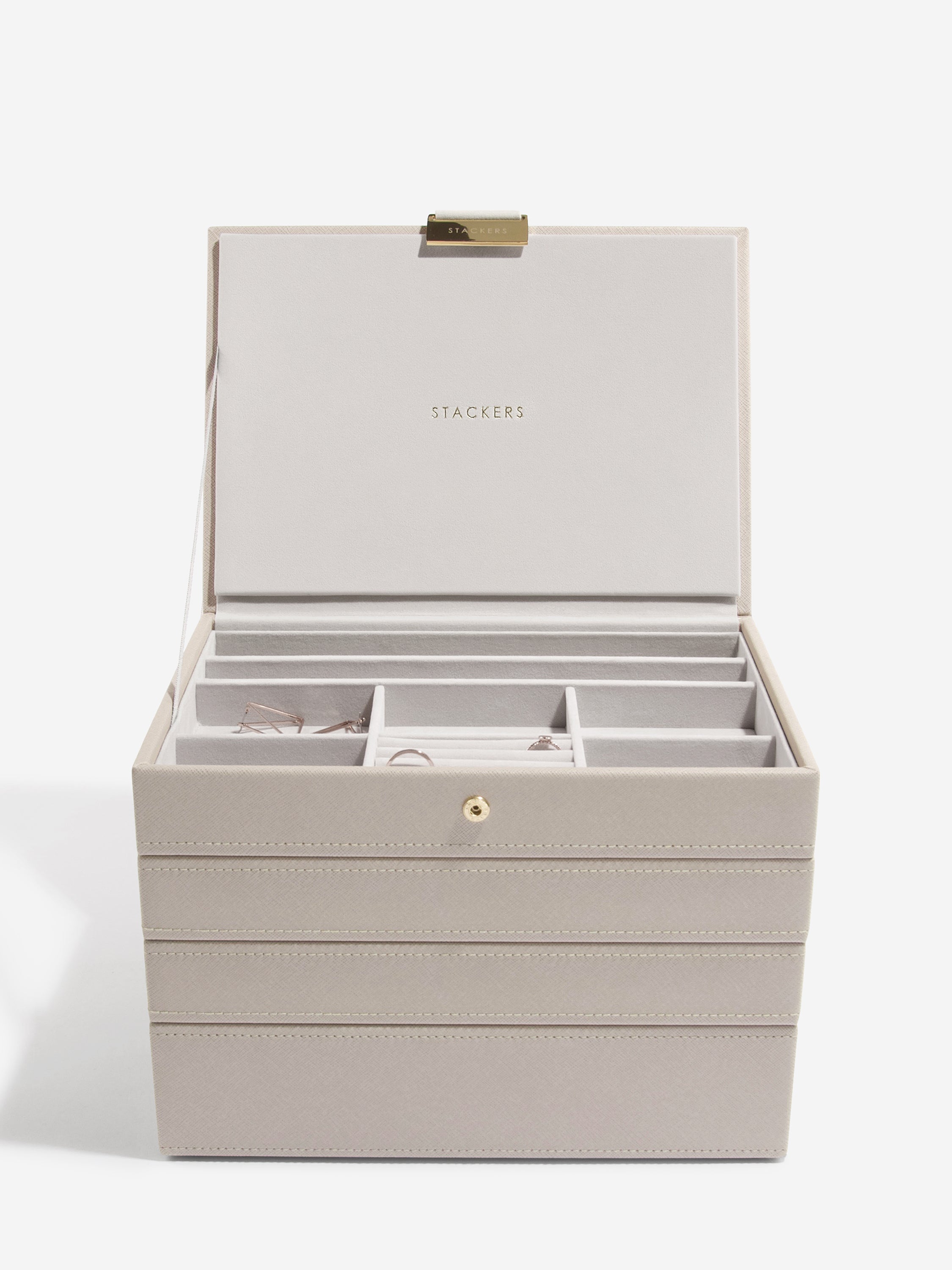Stackers Klassieke Juwelendoos Set van 4 Taupe