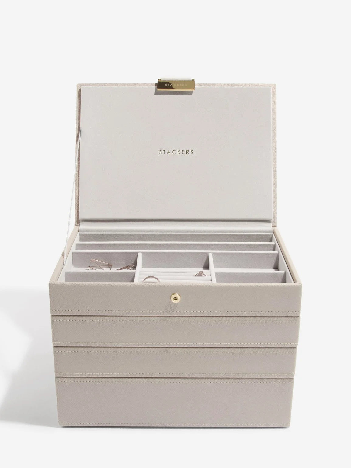 Stackers Klassieke Juwelendoos Set van 4 Taupe
