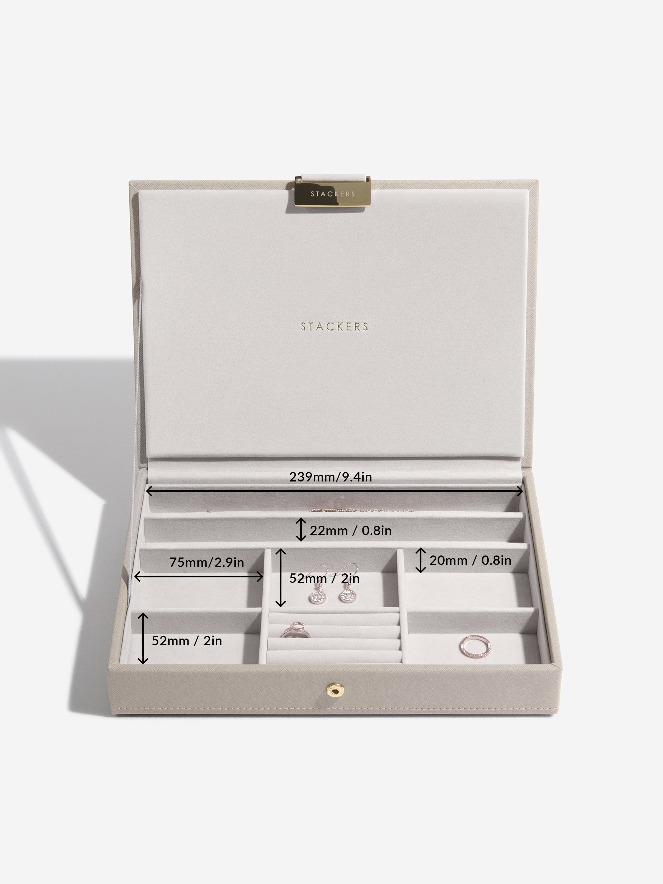 Stackers Klassieke Juwelendoos Set van 4 Taupe