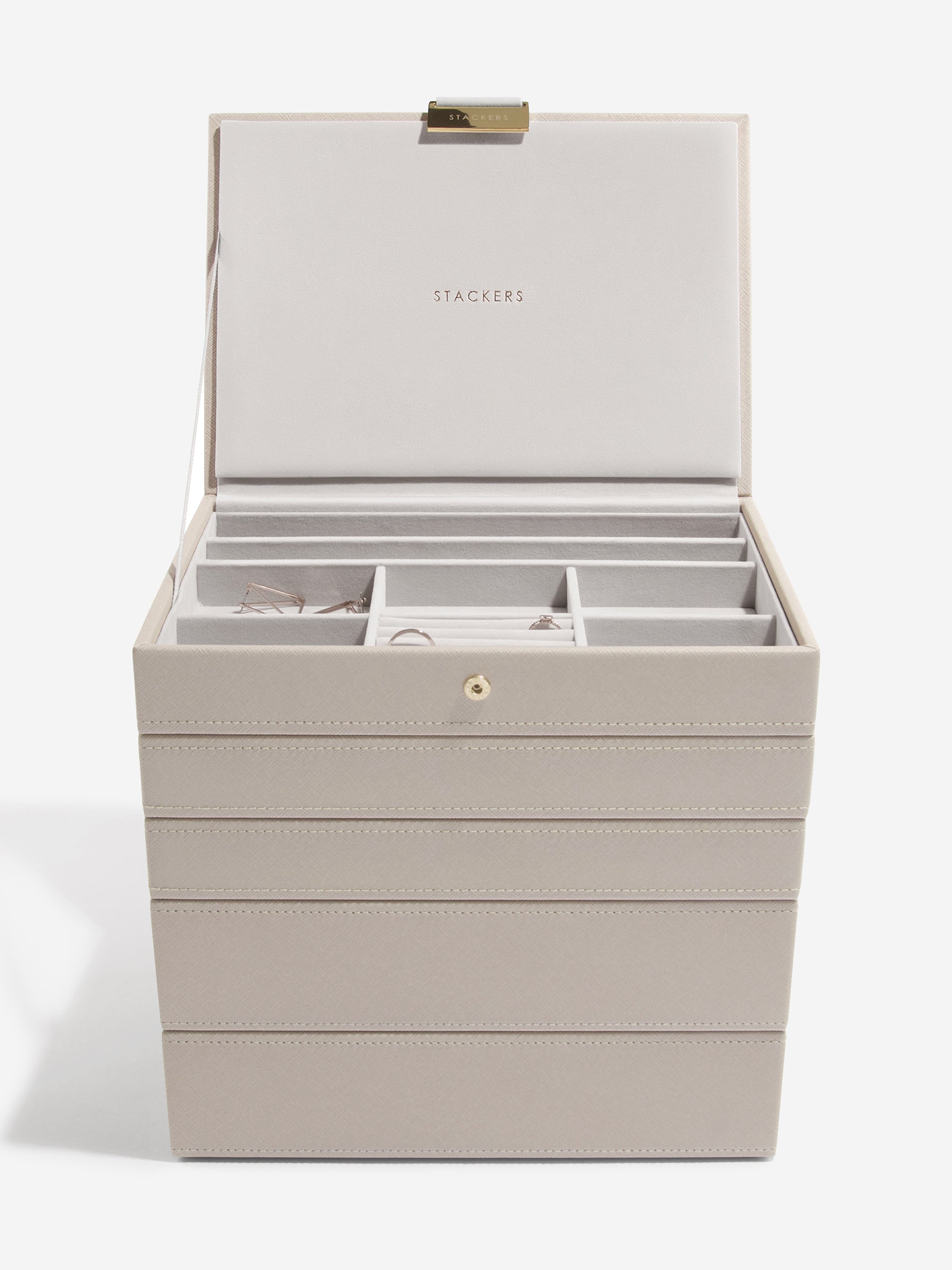 Stackers Klassieke Juwelendoos Set van 5 Taupe