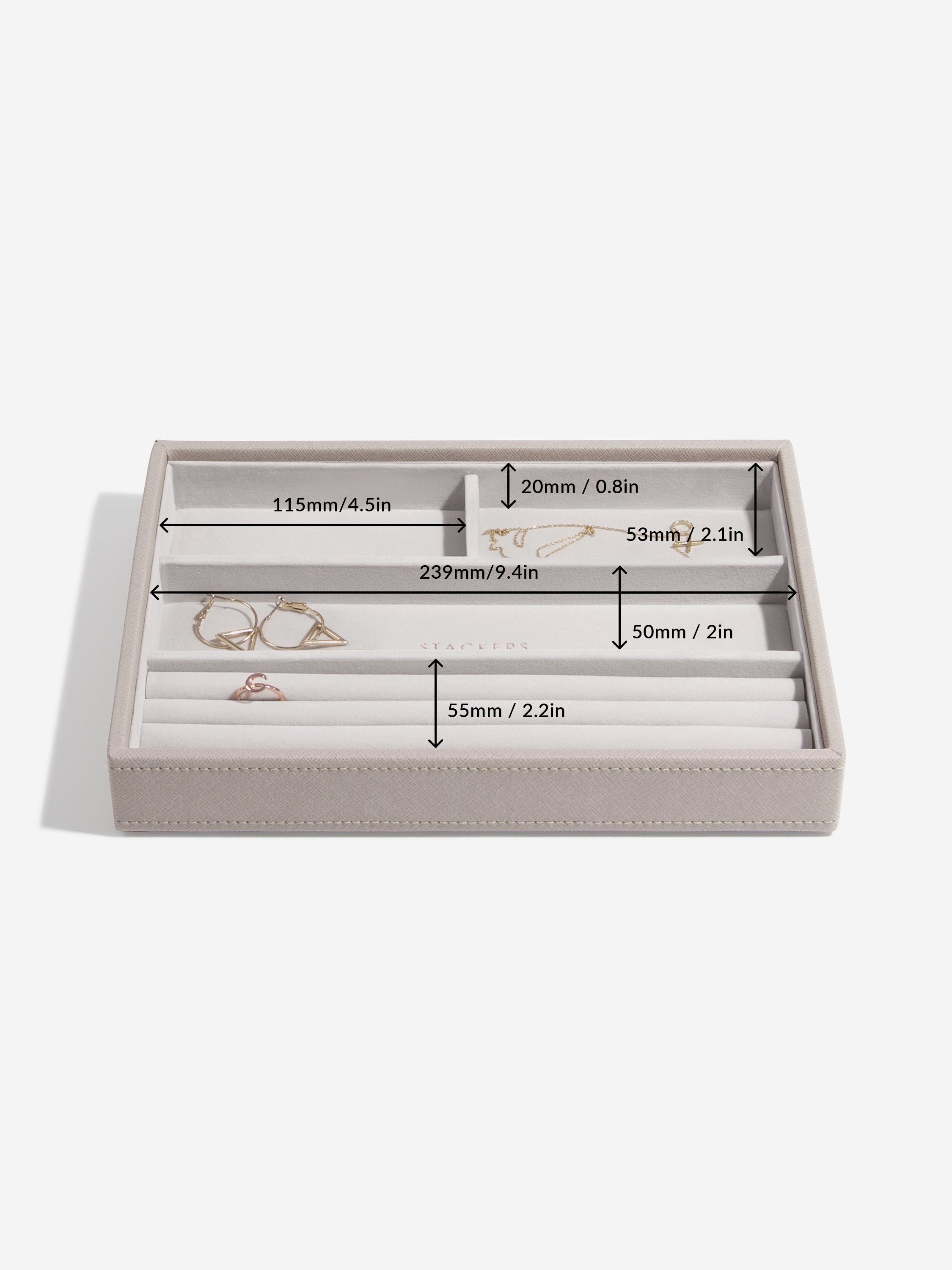 Stackers Klassieke Juwelendoos Set van 5 Taupe