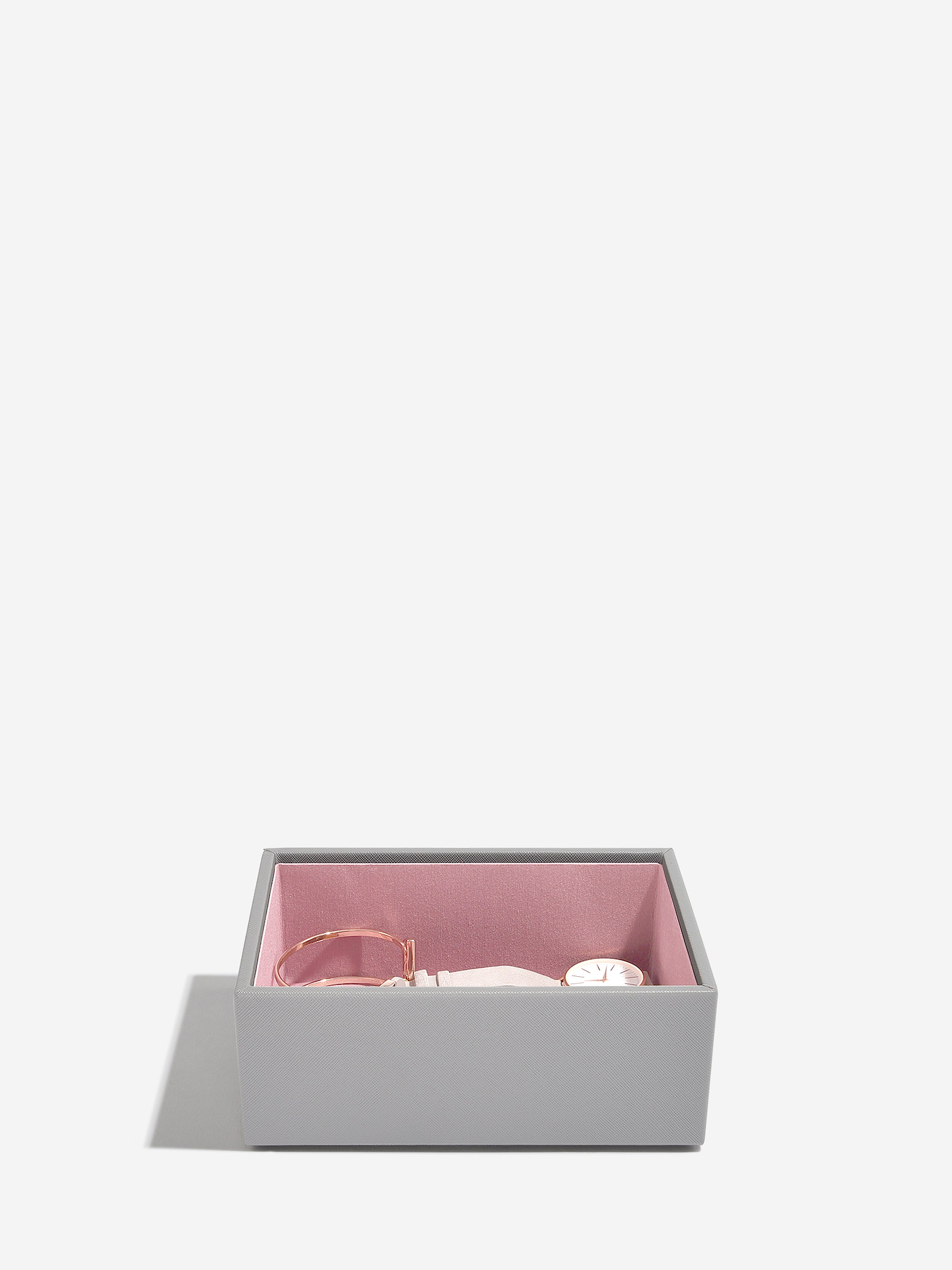Stackers Mini Horloge & Accessoirelaag Grijs & Roze