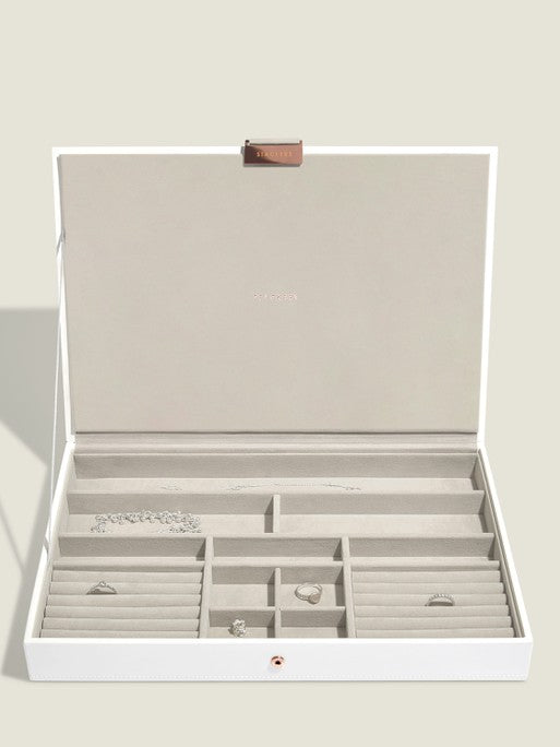 Stackers Lid for XL Jewelry Box White &amp; Pink