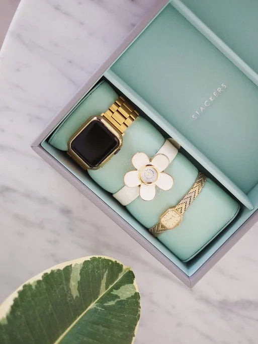 Stackers Horloge Pad Grijs & Munt