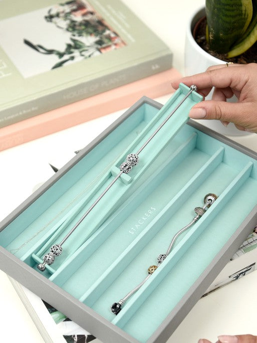 Stackers XL Charm Bar Grey &amp; Mint