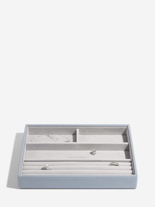 Stackers Ring &amp; Bracelet Layer for Classic Jewelry Box Blue