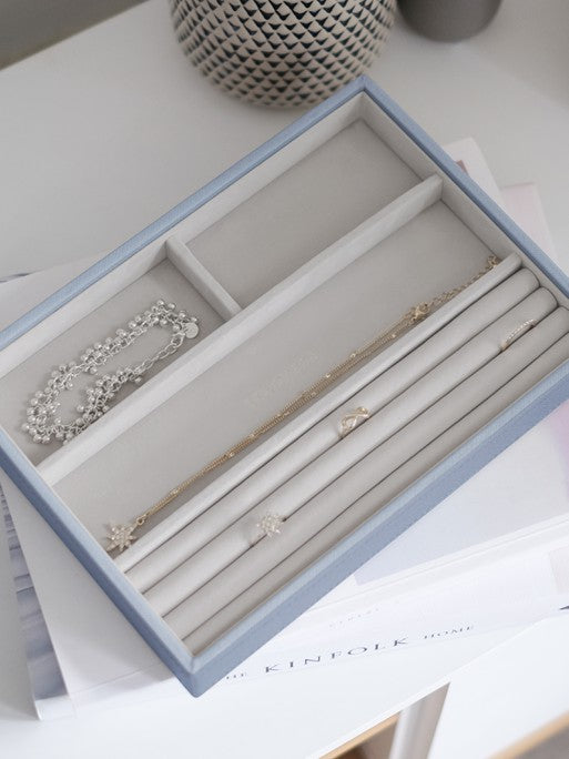Stackers Ring &amp; Bracelet Layer for Classic Jewelry Box Blue