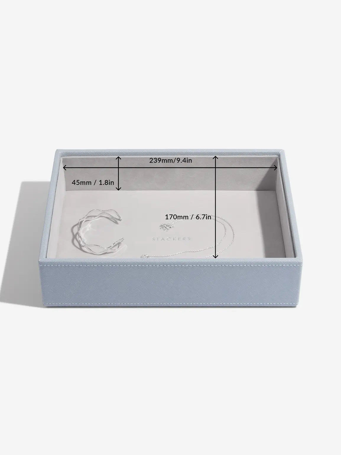 Stackers Deep Jewelry Layer for Classic Jewelry Box Blue