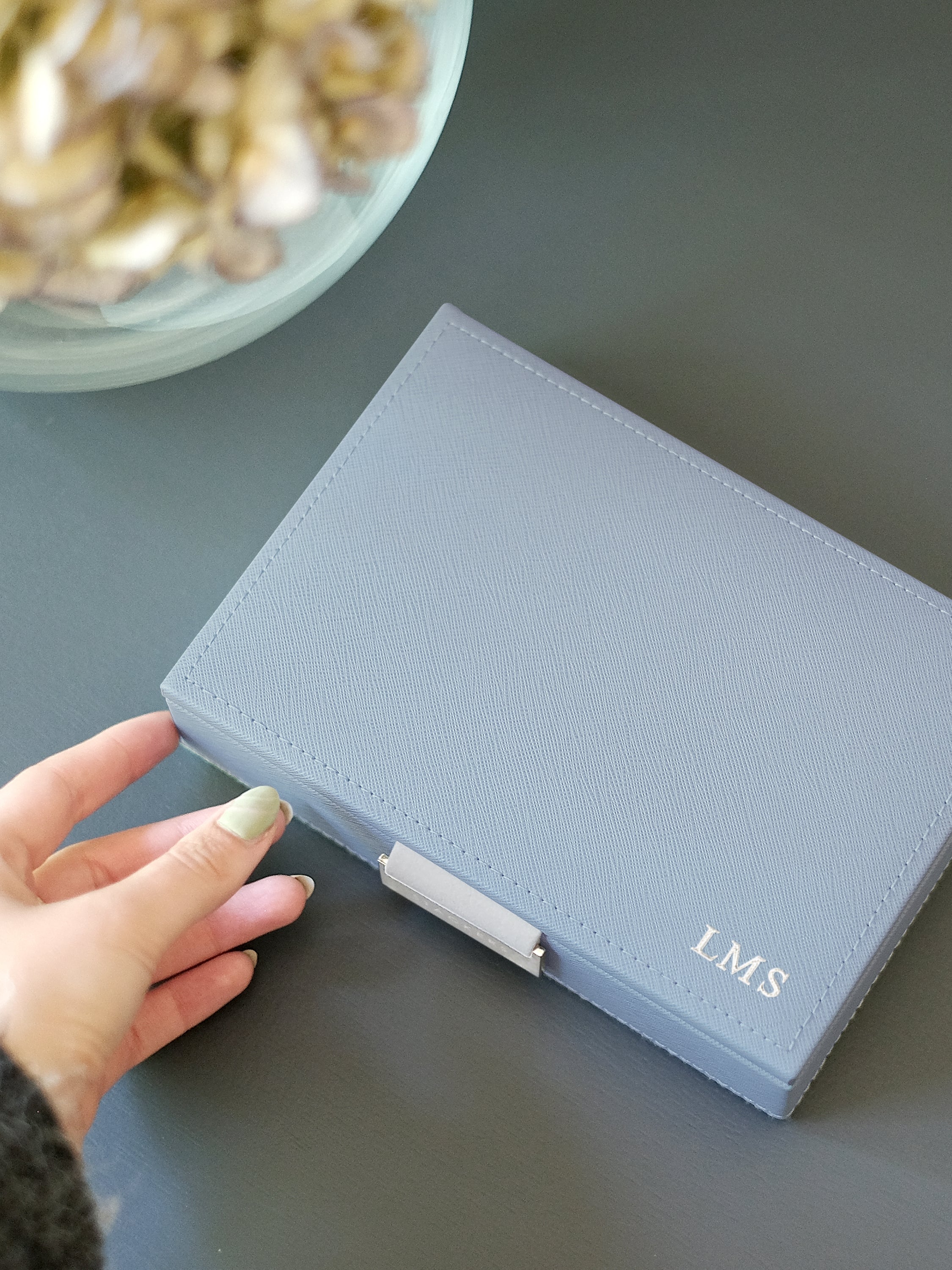 Stackers Deksel voor Mini Juwelendoos Blauw
