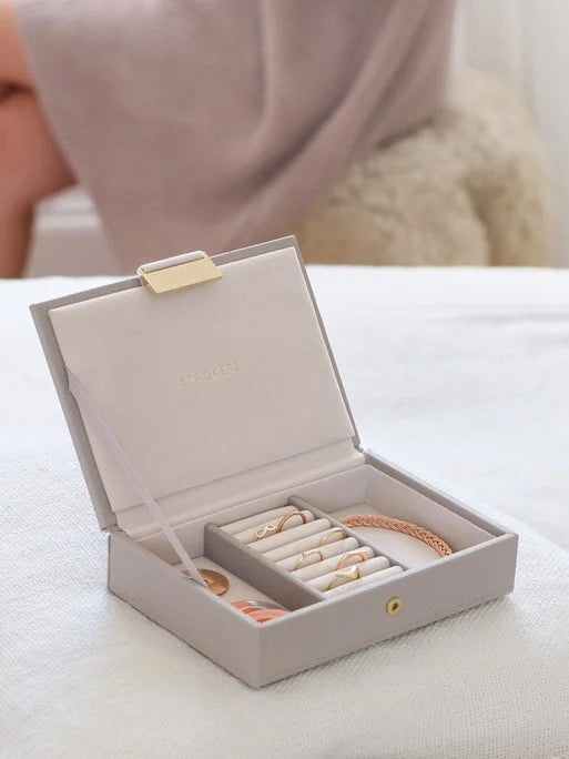 Stackers Deksel voor Mini Juwelendoos Taupe