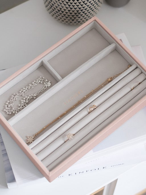 Stackers Ring &amp; Bracelet Layer for Classic Jewelry Box Pink