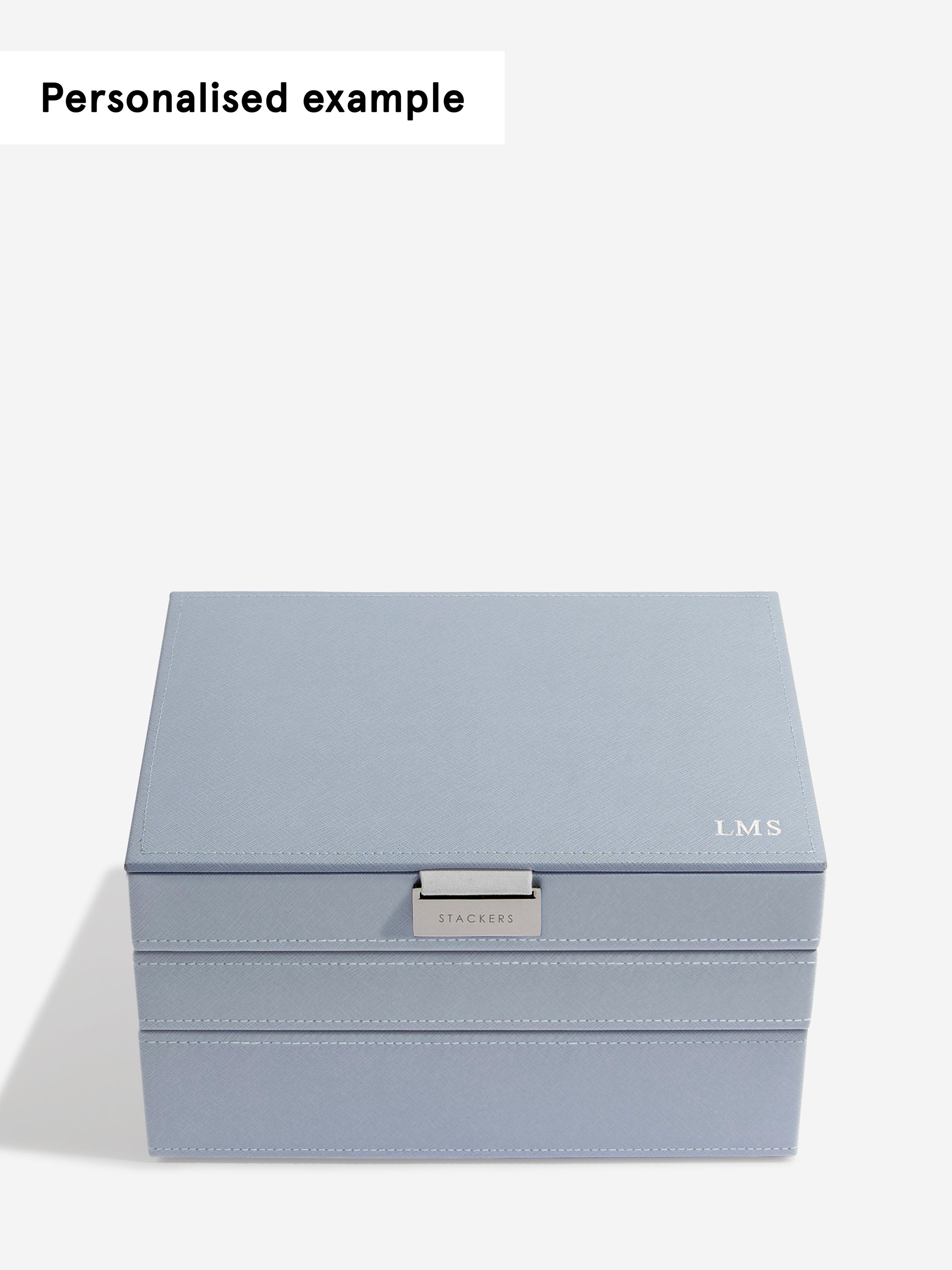 Stackers Klassieke Juwelendoos Set van 3 Blauw