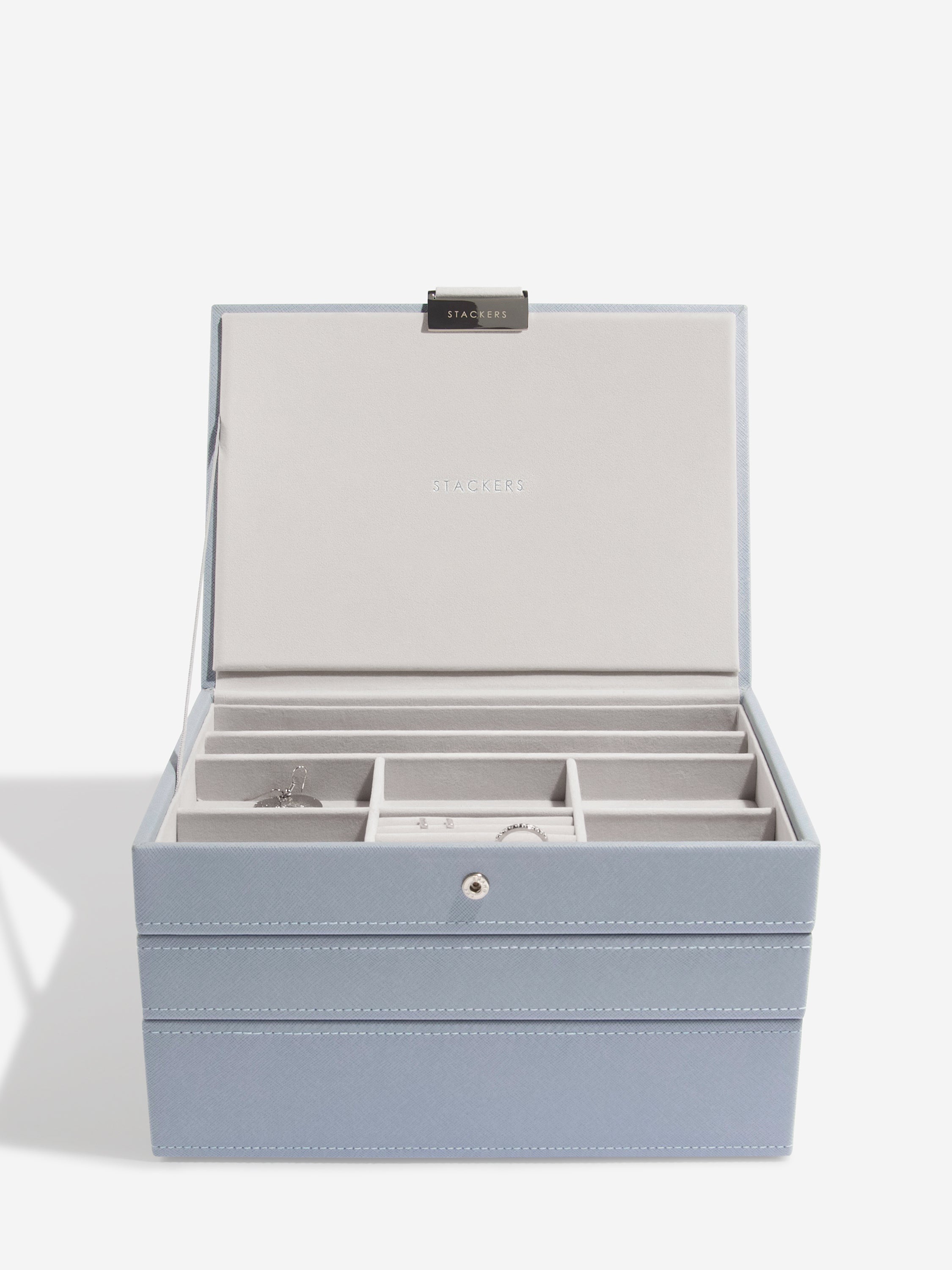 Stackers Klassieke Juwelendoos Set van 3 Blauw