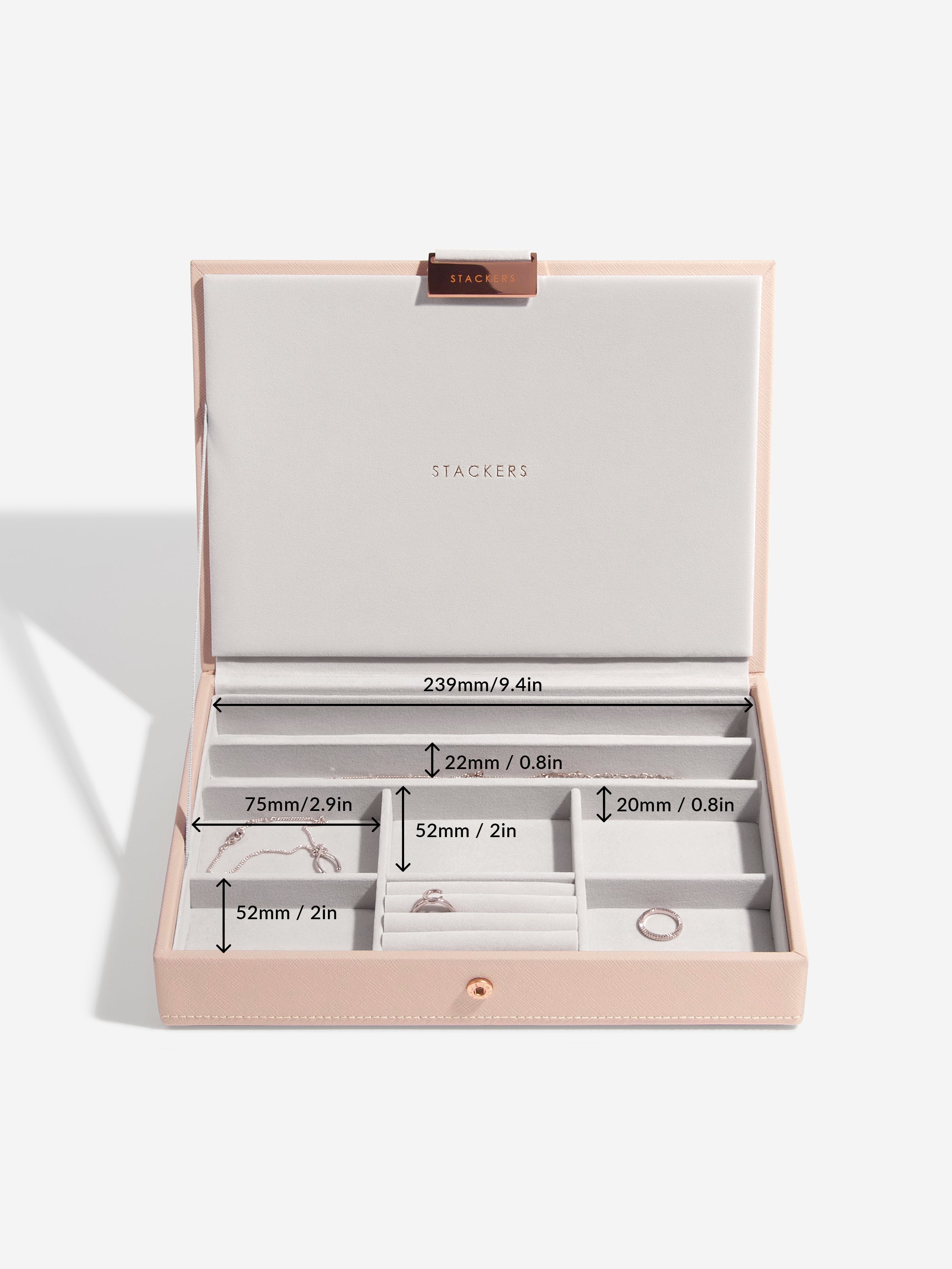 Stackers Klassieke Juwelendoos Set van 3 Roze