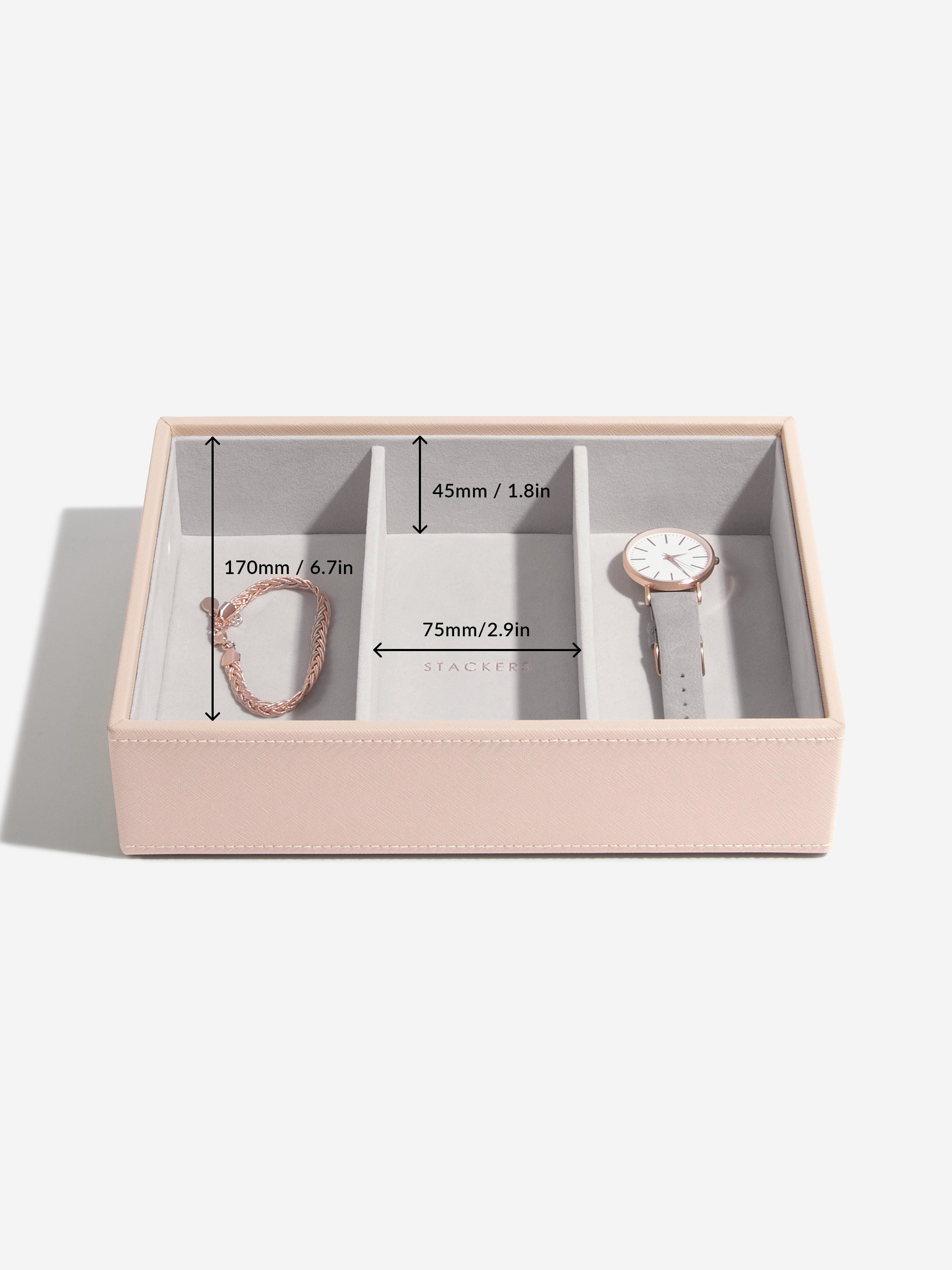 Stackers Klassieke Juwelendoos Set van 3 Roze