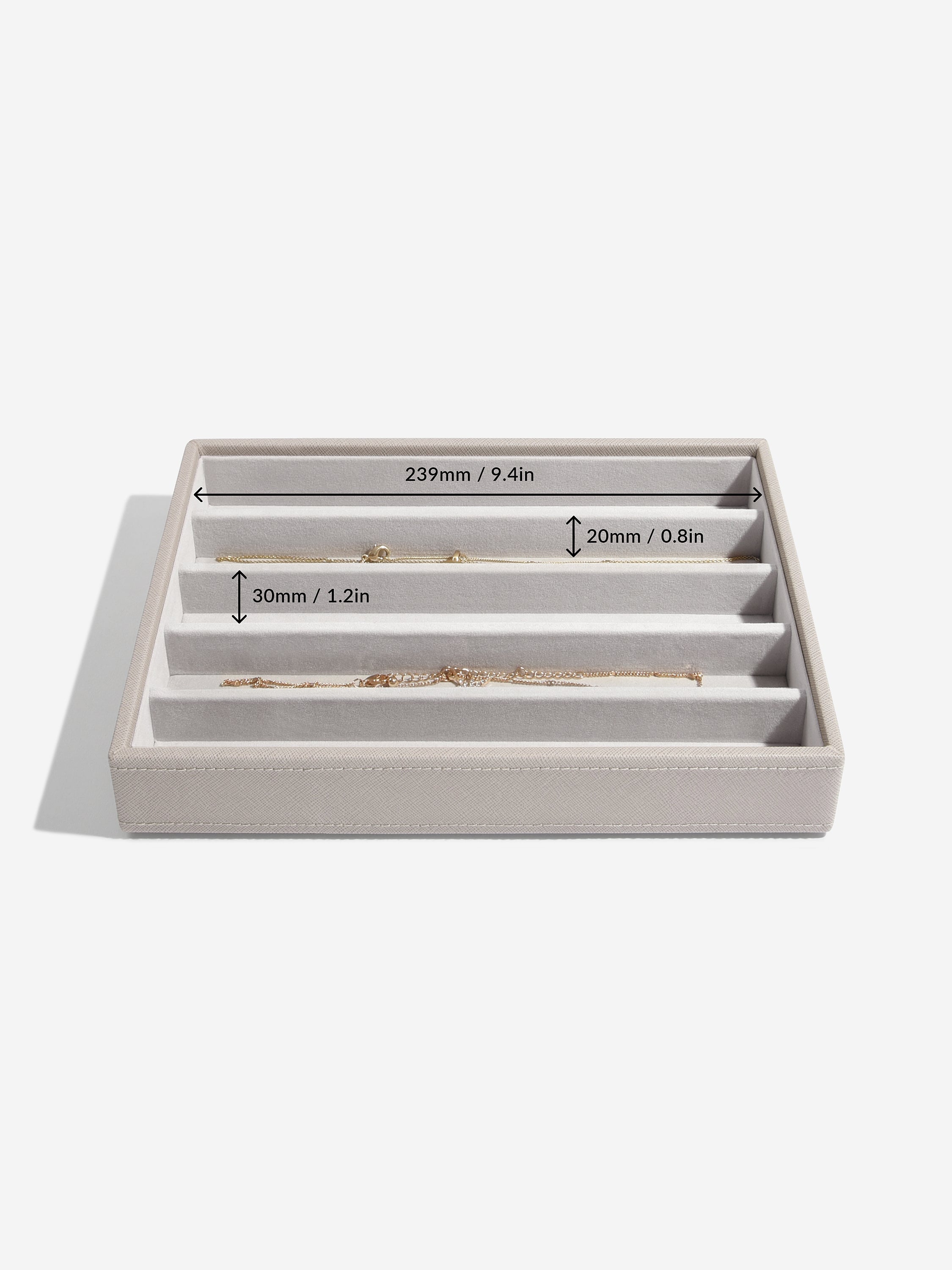 Stackers Compartiment pour Colliers pour Boîte à Bijoux Classique Taupe