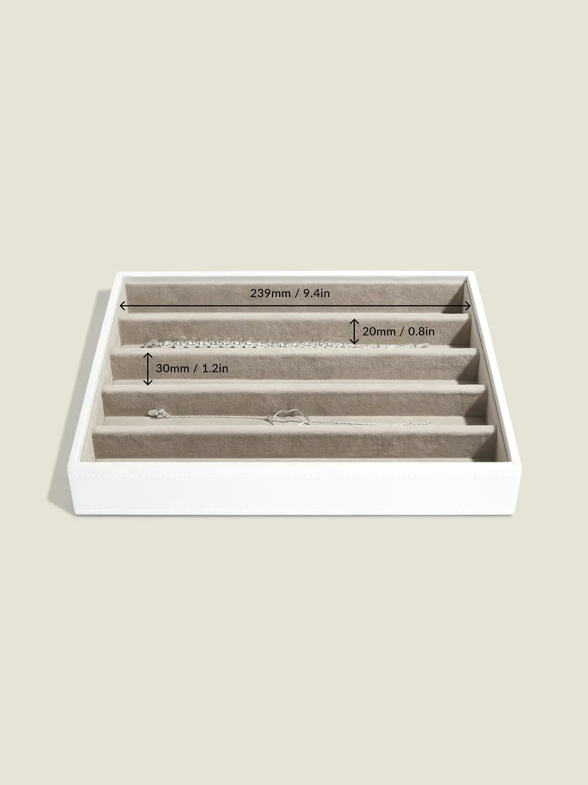 Stackers Necklace Layer for Classic Jewelry Box White