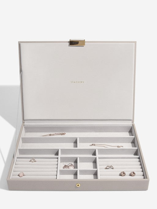 Stackers Deksel voor XL Juwelendoos Taupe