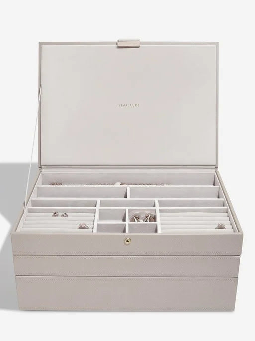 Stackers XL Juwelendoos set van 3 Taupe