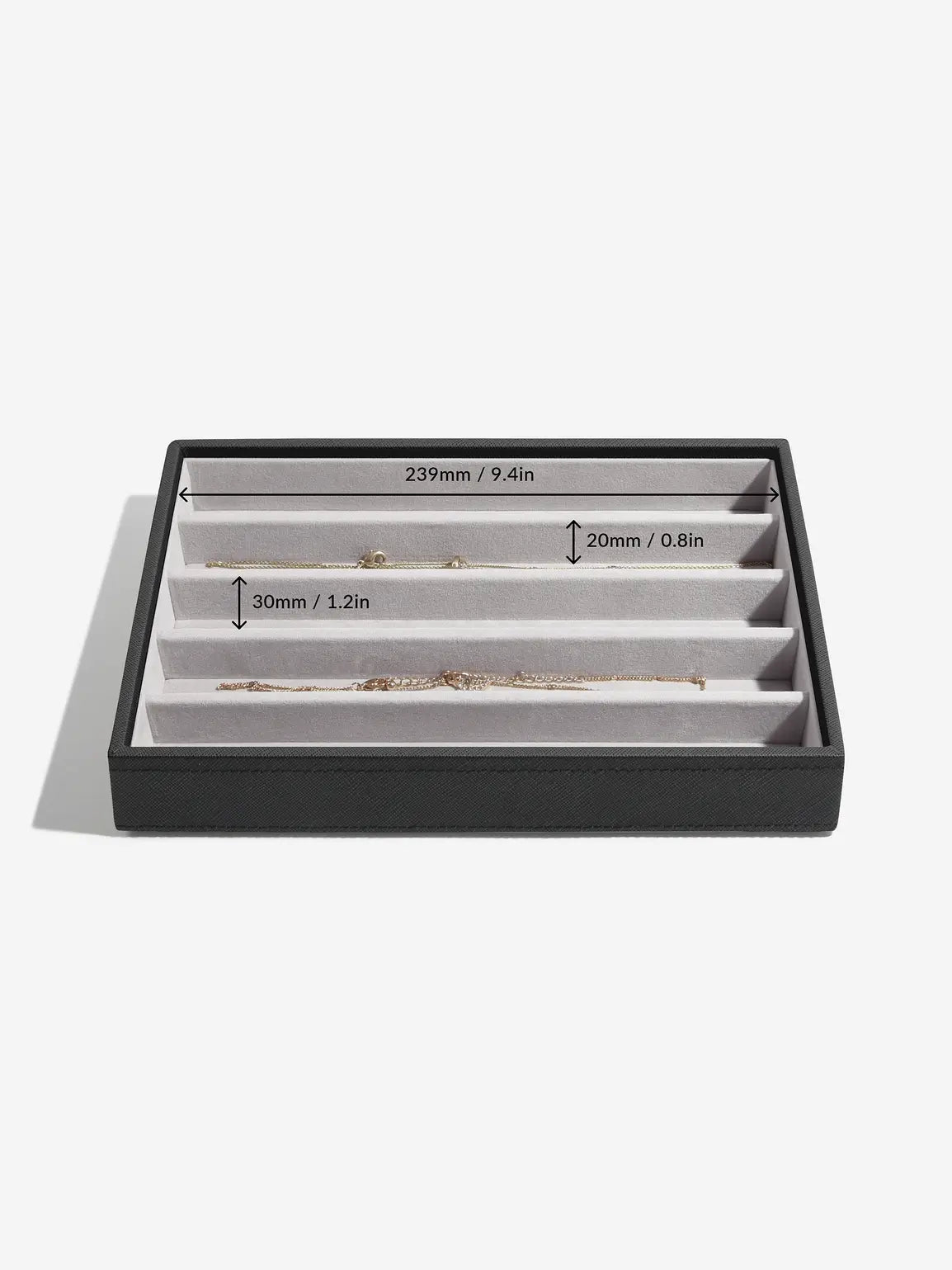 Stackers Necklace Layer for Classic Jewelry Box Black