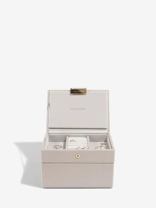 Stackers Mini Juwelendoos Set van 2 Taupe