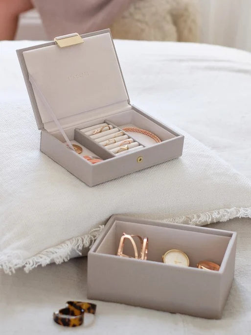 Stackers Mini Juwelendoos Set van 2 Taupe