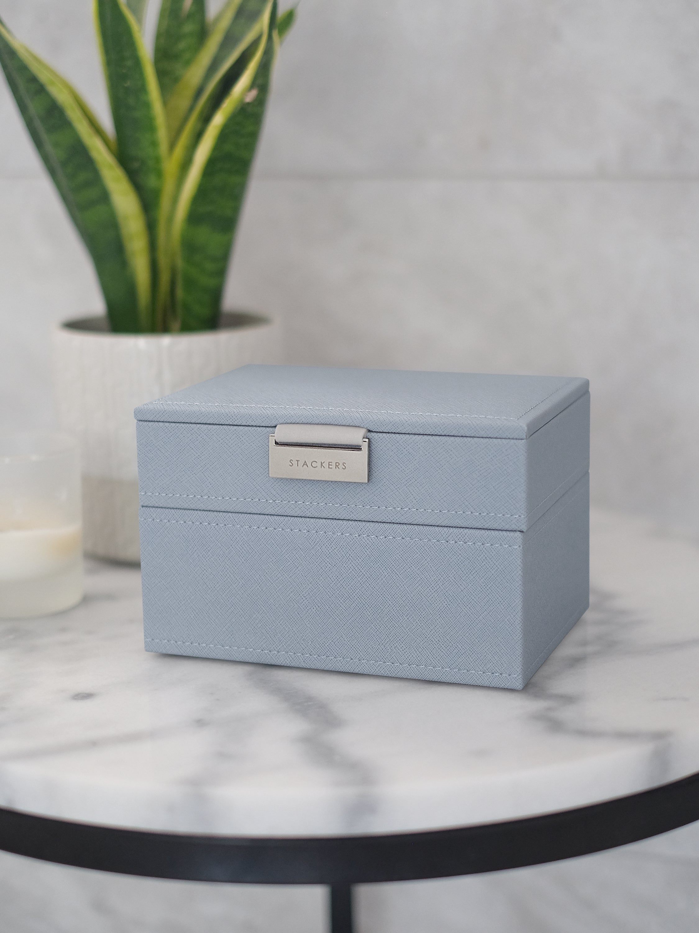 Stackers Mini Juwelendoos Set van 2 Blauw