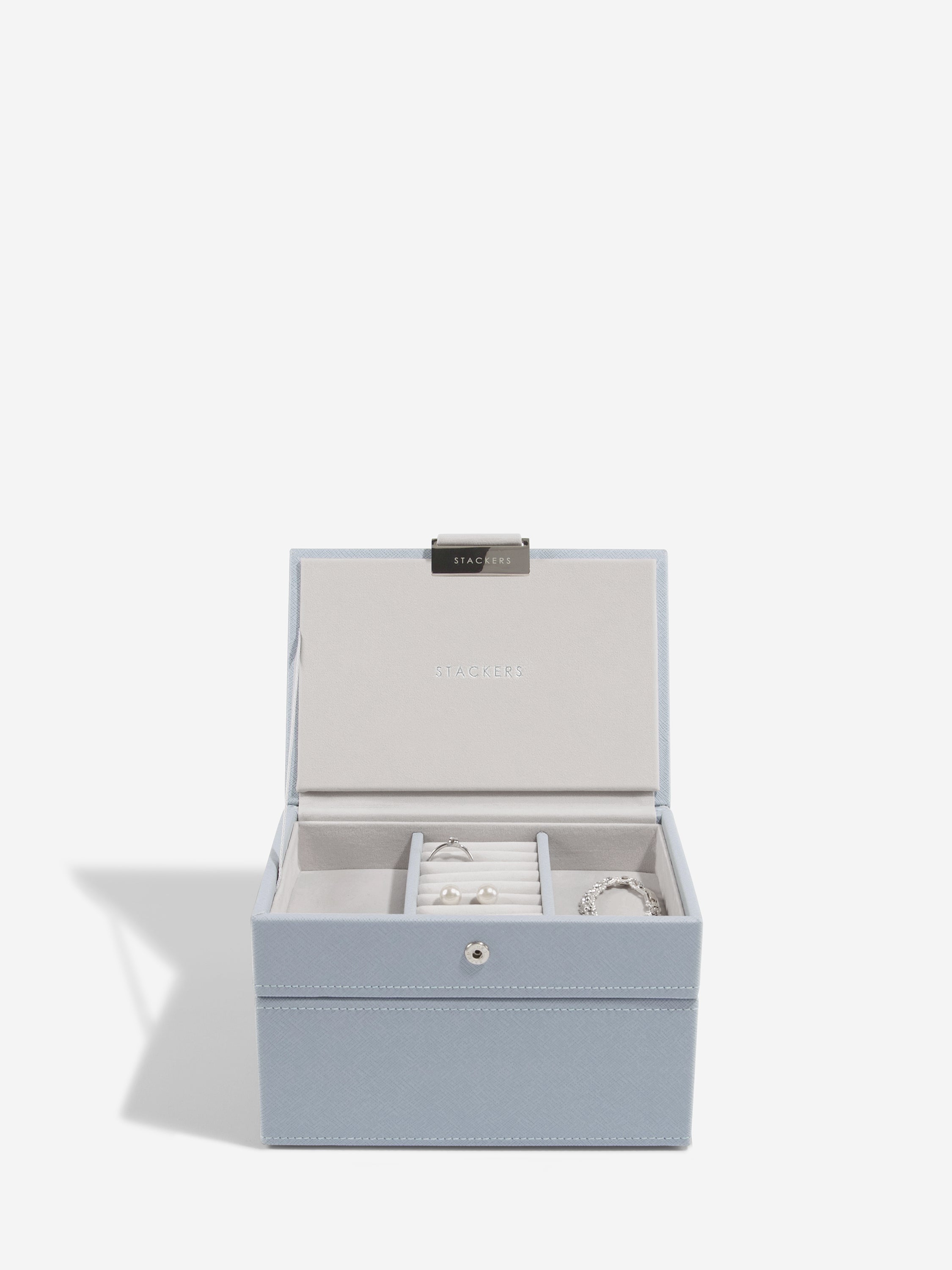 Stackers Mini Juwelendoos Set van 2 Blauw
