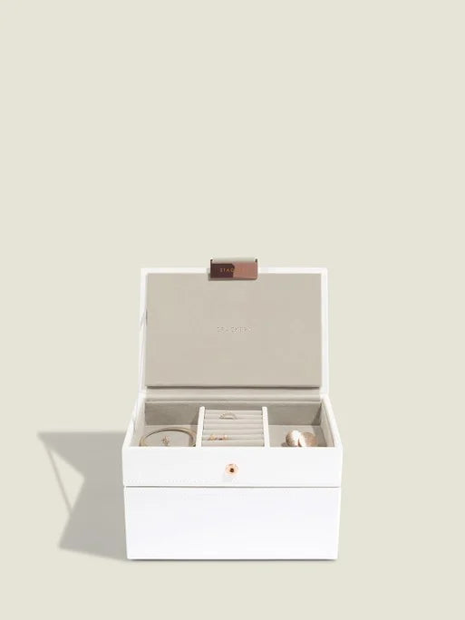 Stackers Mini Jewelry Box Set of 2 White &amp; Pink