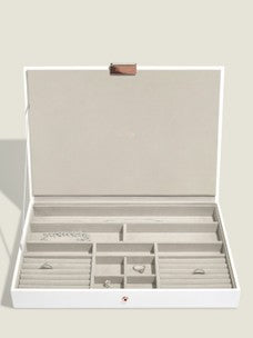 Stackers XL Jewelry Box Set of 3 White &amp; Pink