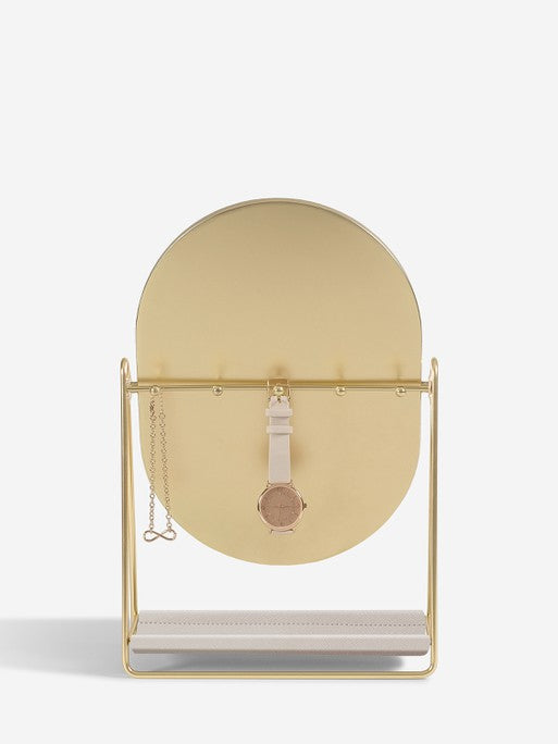 Stackers Mirror with Jewelry Stand Taupe