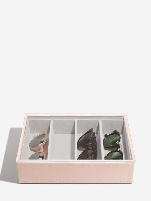Stackers Bril & Accessoires-laag + doorzichtig deksel Roze