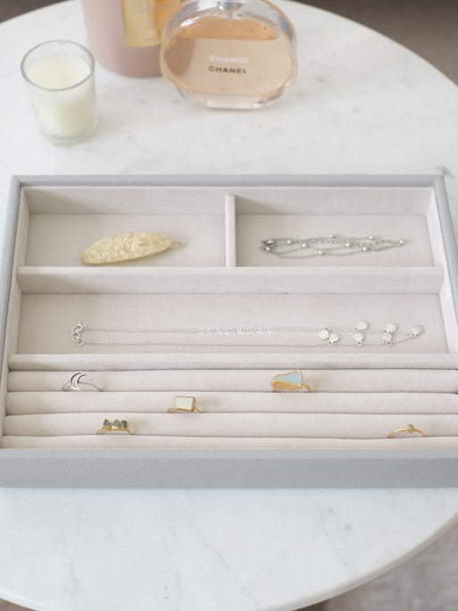 Stackers Ring & Armbandenlaag voor Klassieke Juwelendoos Grijs
