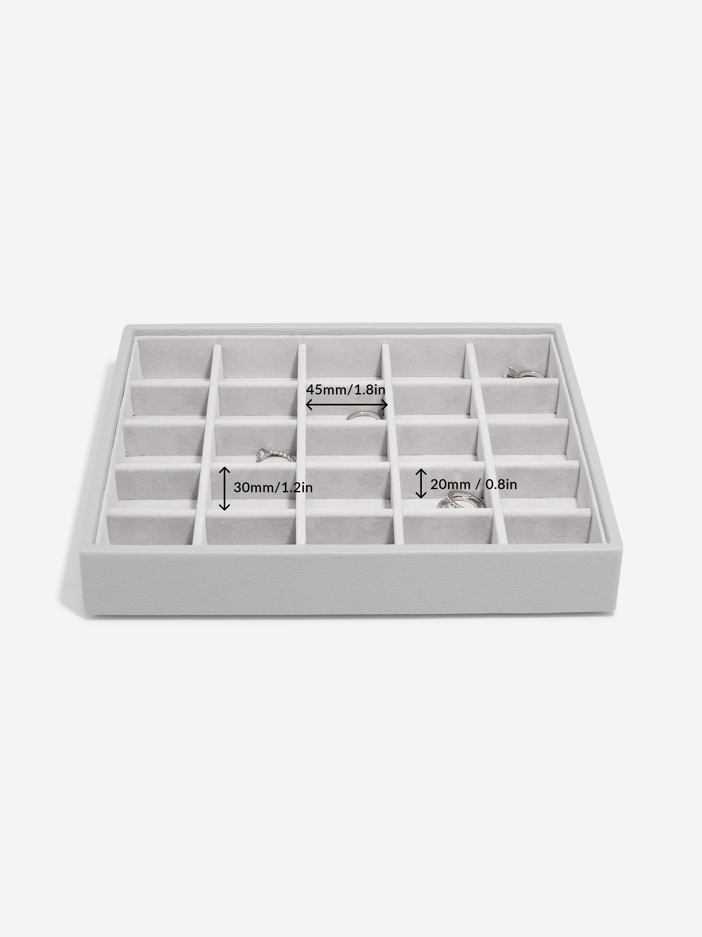 Stackers petit compartiment pour boîte à bijoux classique gris