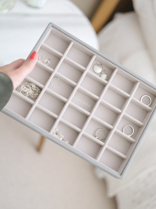 Stackers kleine Sieradenlaag voor Klassieke Juwelendoos Grijs