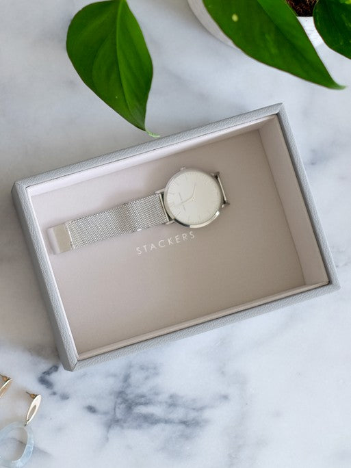 Stackers Mini Horloge & Accessoirelaag Grijs