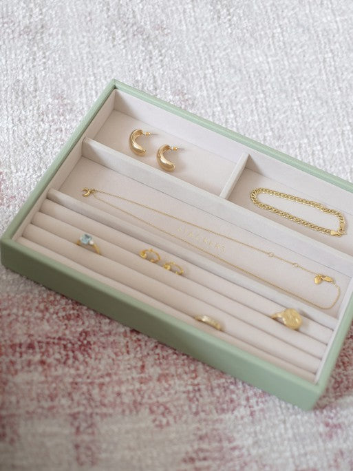Stackers Ring &amp; Bracelet Layer for Classic Jewelry Box Sage Green