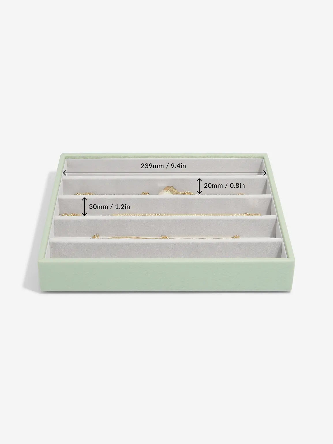 Stackers Necklace Layer for Classic Jewelry Box Sage Green