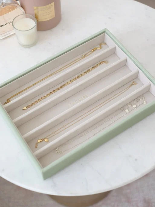 Stackers Necklace Layer for Classic Jewelry Box Sage Green