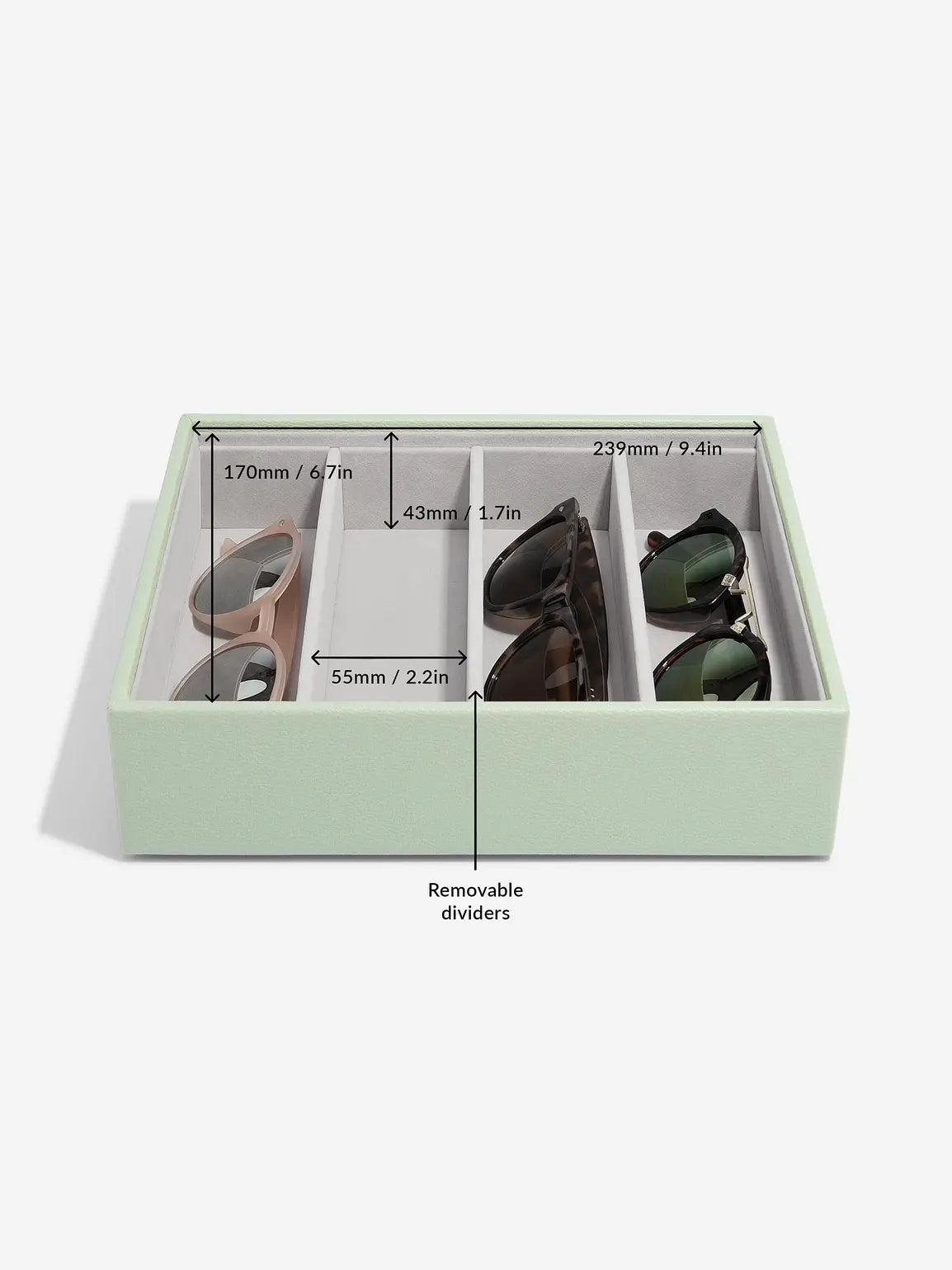 Stackers Glasses &amp; Accessories Layer for Classic Jewelry Box Sage Green