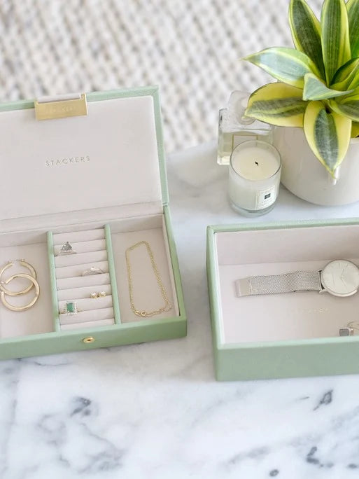 Stackers Mini Jewelry Box Set of 2 Sage Green